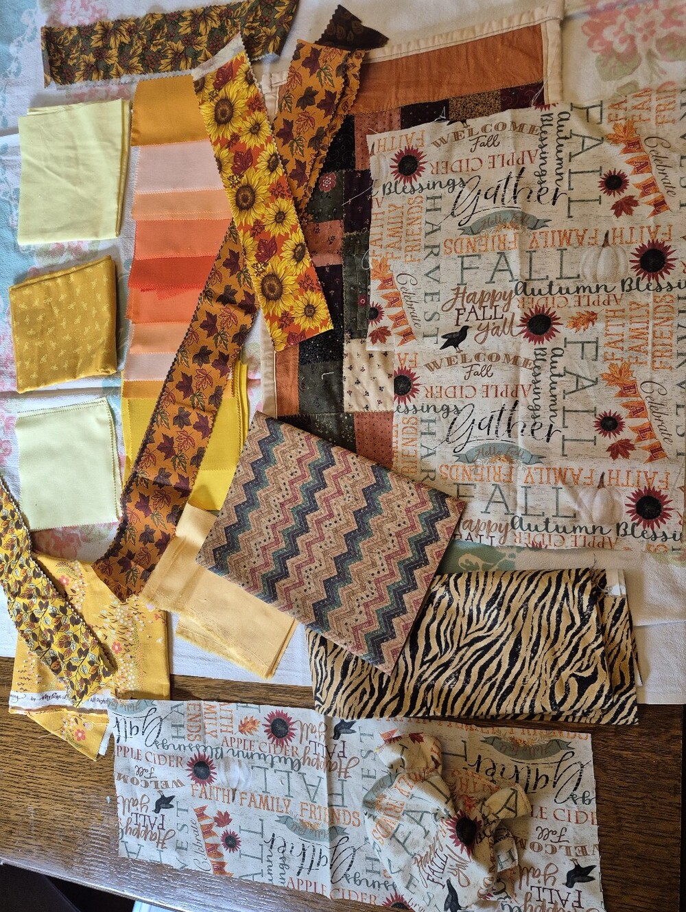 FABRIC for FALL! Autumn Harvest Fabric Bundle CORK, TIGER,FLOWER